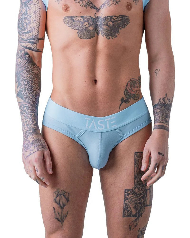 TASTE | Candy Blue Briefs, Harness & Socks Set