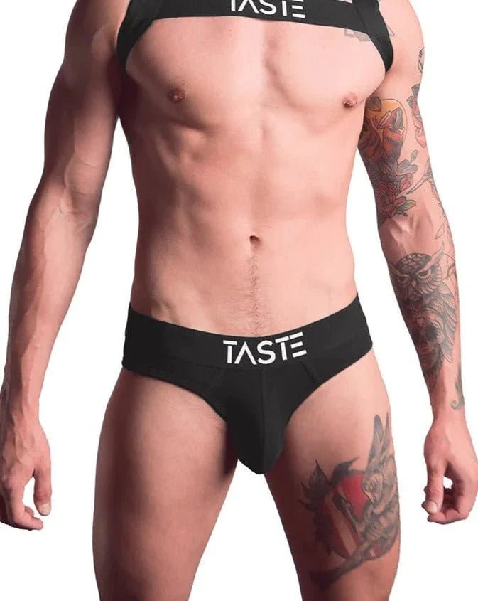 TASTE | Signature Black Briefs, Harness & Socks Set