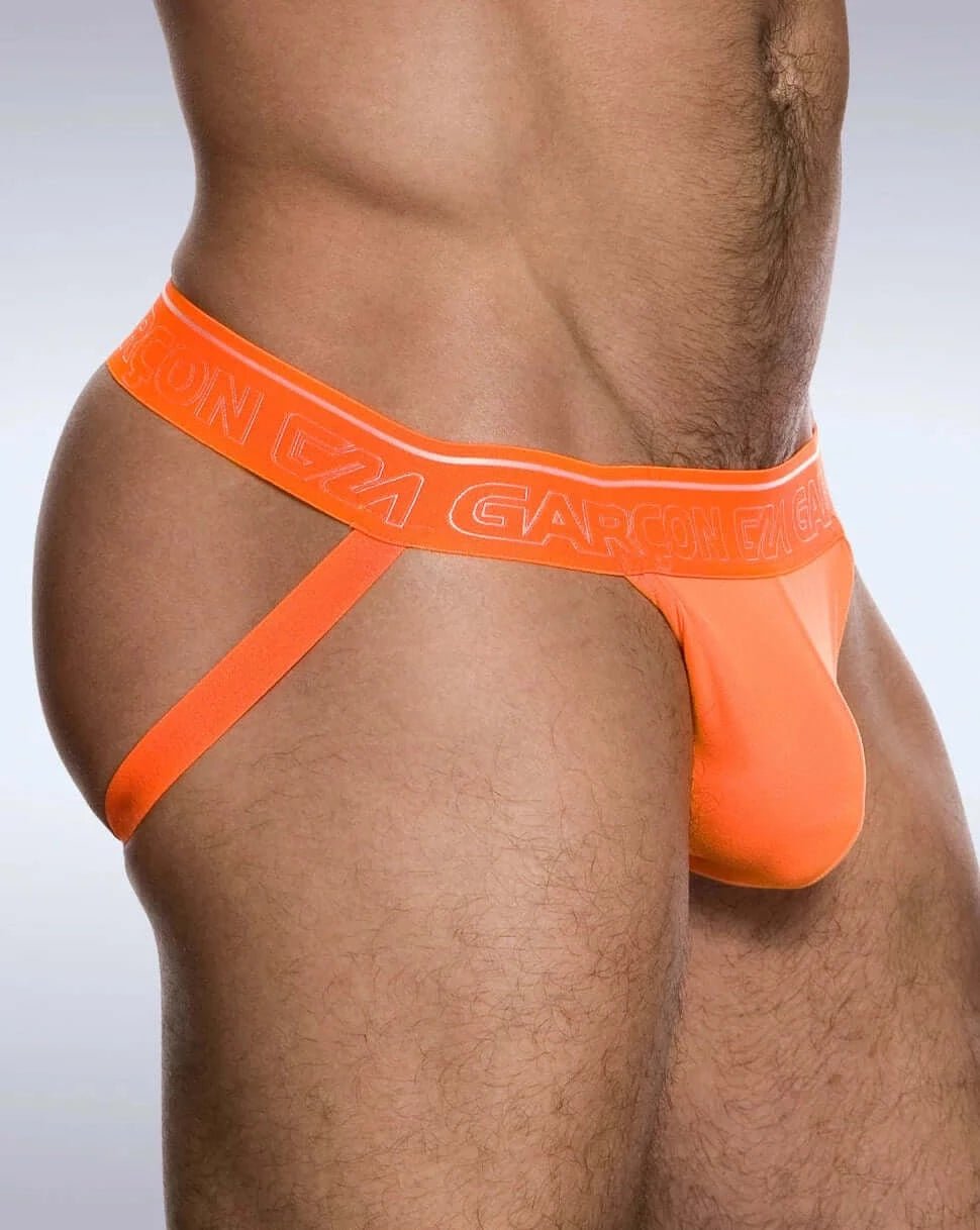 Garcon Model | Neon Orange Jockstrap